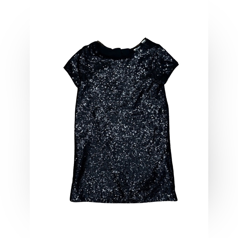 GAP Kids Girl’s Black Party Shift Sequin Dress Size XS 4/5